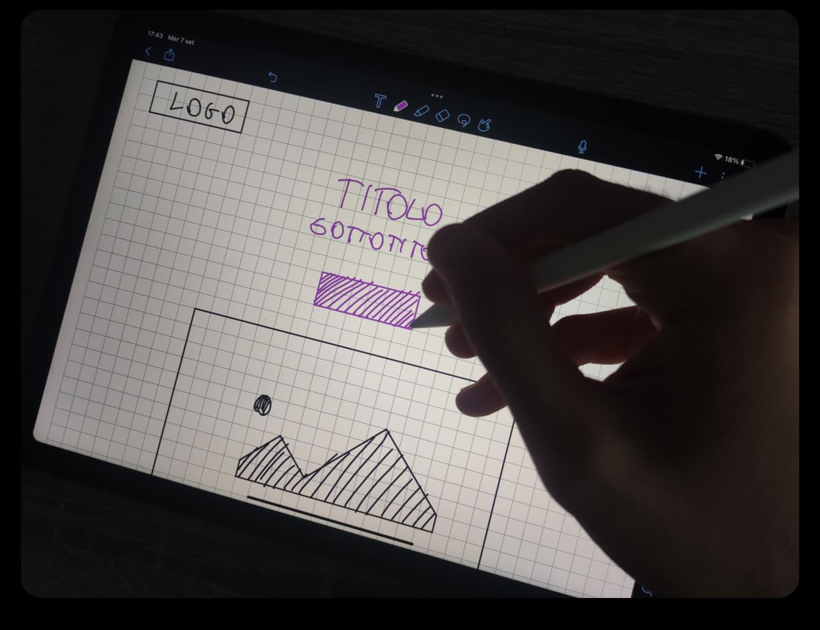 Un esempio di wireframing