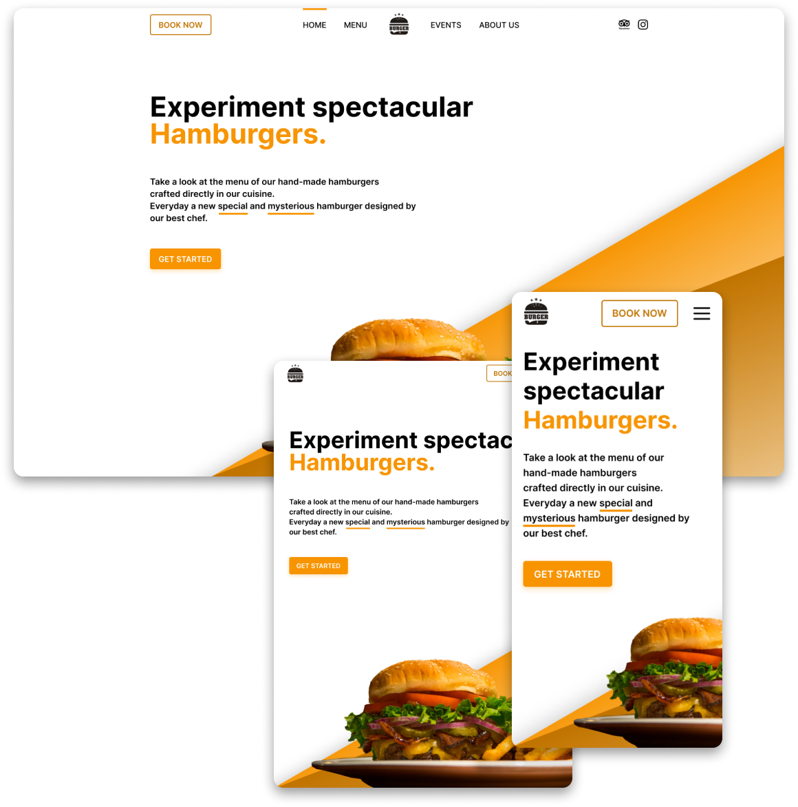 Burger Shop Web Design